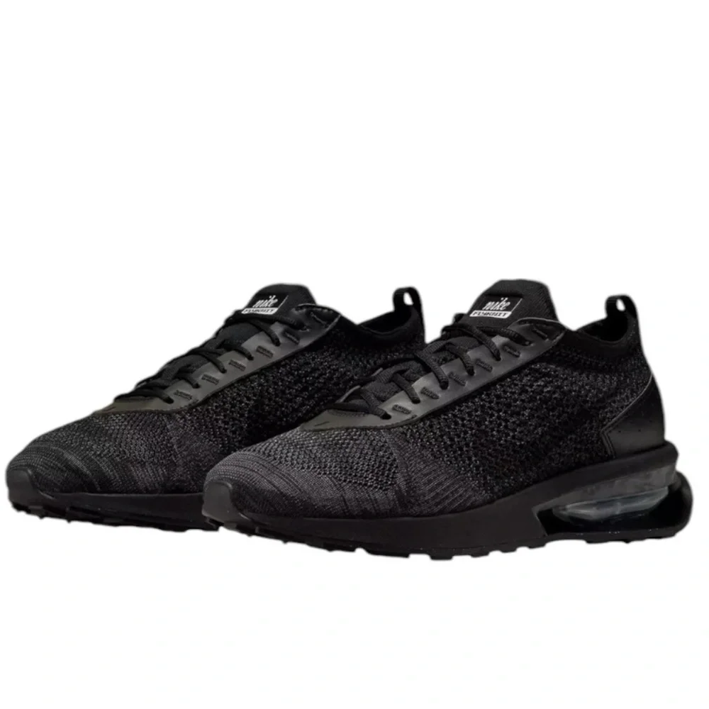 NEW Nike Air Max Flyknit Racer Mens Triple Black Shoes Sz 13